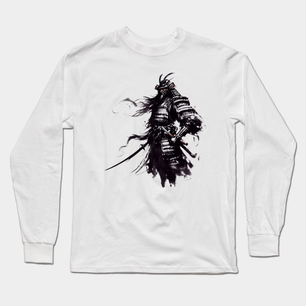 Samurai Warrior Long Sleeve T-Shirt by T-Shirt Paradise